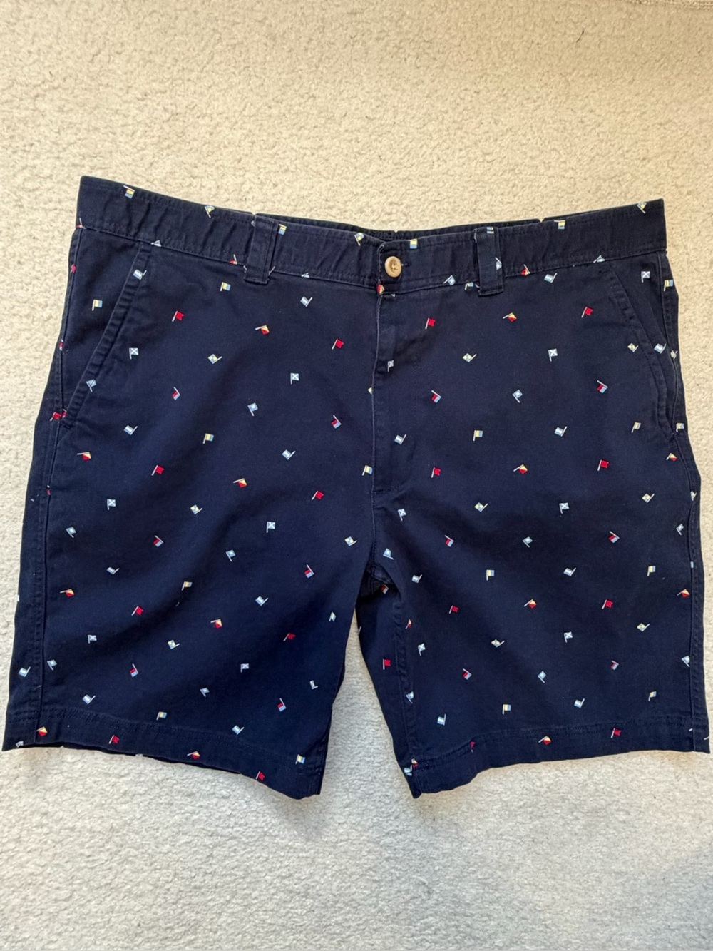 St. John’s Bay Nautical Flag Print Chino Shorts Size 42